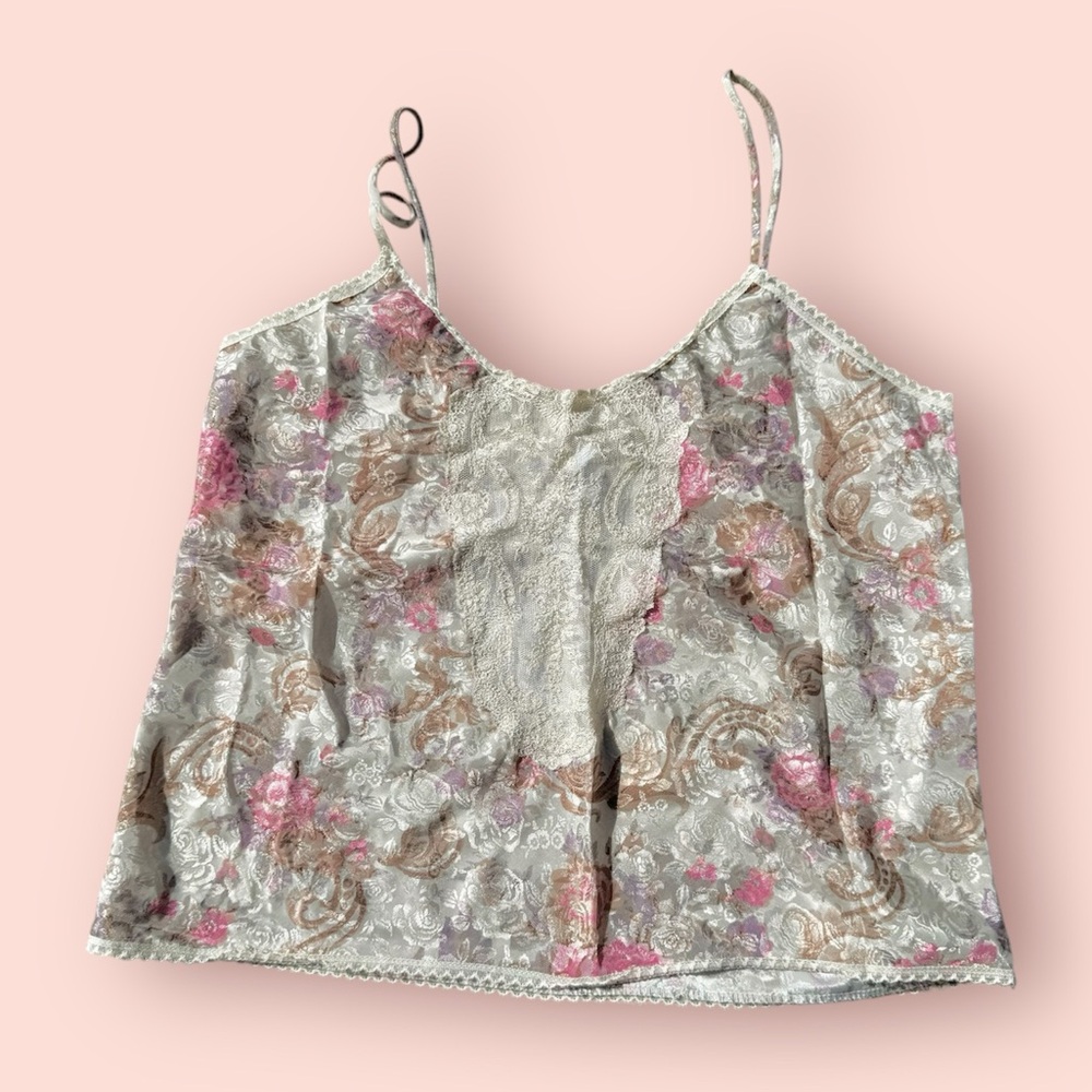 Vintage Delicates Cottagecore Princesscore Floral Paisley Cami Top